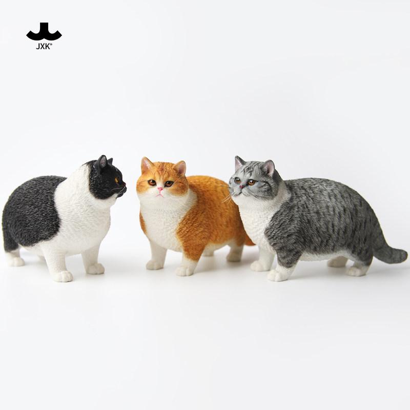 JXK肥猫三花胖橘猫咪手办可爱周边模型摆件礼物仿真玩偶树脂公仔测评