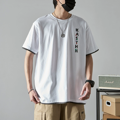 Tide, японская хлопковая трендовая футболка с коротким рукавом для отдыха, короткий рукав, коллекция 2022