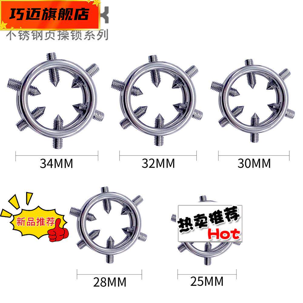 FRRK Penis Head Stimulation Lock Fine Ring Coronary Sulcus Ring Screw Adjustable Boys' Masculine Lock Mood Toy