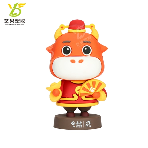 Фигурка, индивидуальная мультяшная кукла из мягкой резины из ПВХ, делается под заказ, с печатью вашего логотипа