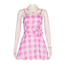 Barbie Cos Costume Barbie Popular Movie and TV Pink Female Dress Regular Party Cosplay Halloween Stage Costume