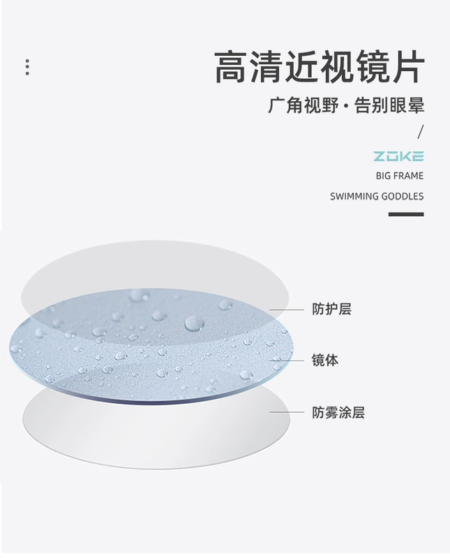 Kính bơi Zhouke HD chống sương mù chống nước chuyên nghiệp dành cho nữ 2024 mới mạ điện cạnh tranh đặc biệt giữa khung dành cho người lớn kính bơi cận kinh boi phoenix