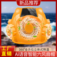 Mũ bảo hộ có quạt năng lượng mặt trời đa năng, Mũ cứng công trường kết hợp bluetooth. mũ bảo hộ trắng