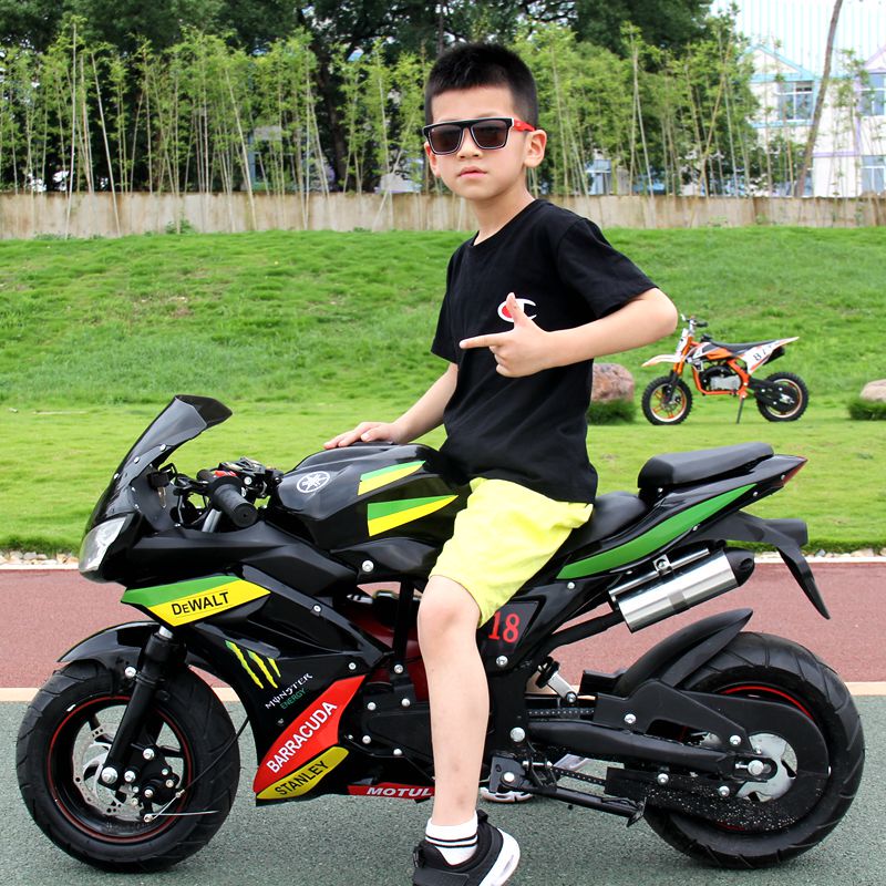 Children's Motorcycle 49Cc Mini Motorcycle Two-Stroke Four-Stroke Small Racing Bike Adult Small Sports Bike Gasoline Electric Vehicle