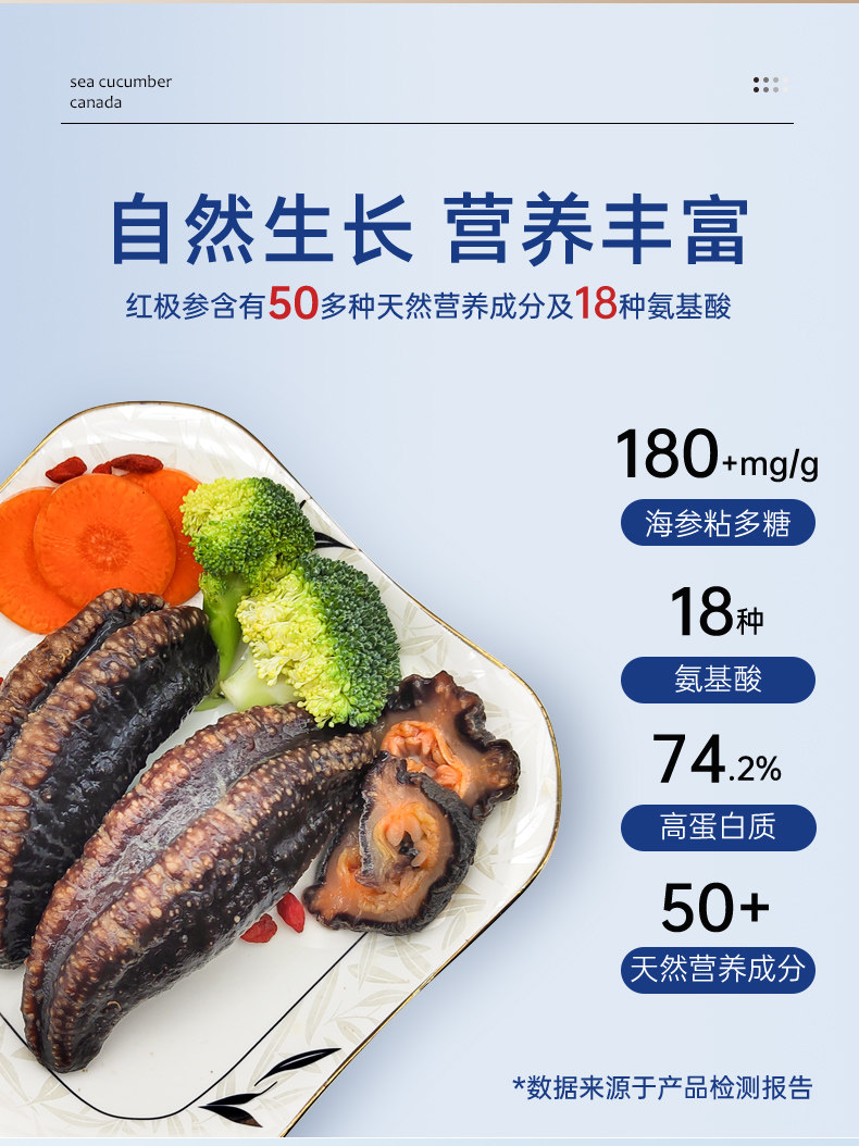 加拿大进口 欧参力得 红极参 即食海参 252g真空包装 天猫优惠券折后￥59.9顺丰包邮（￥89.9-30）