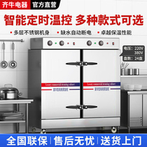 Double-door steaming rice cabinet commercial gas steaming truck large hotel canteen rice bun steaming truck 24-plate electric steaming box