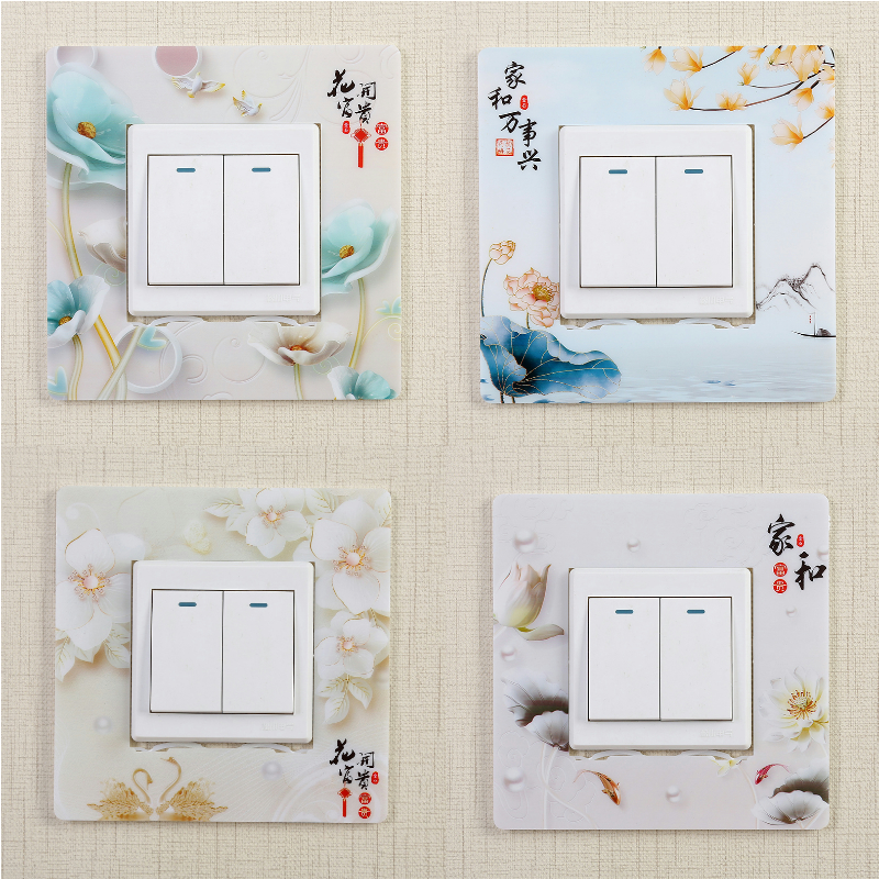 Switch decorative wall applique Ugly Protective Sleeves Chinese New Chinese Anti Dirty Light Lavish Socket Rims Eurostyle Extravaganza wall