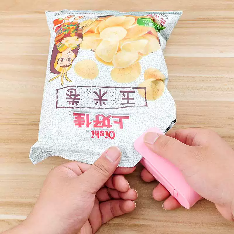 [Snack plastic bag mini sealing machine Candy color snack hea]