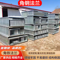 Hot-dip galvanized square angle iron flange welded rectangular punched ventilation duct custom No. 4 large diameter angle steel flange