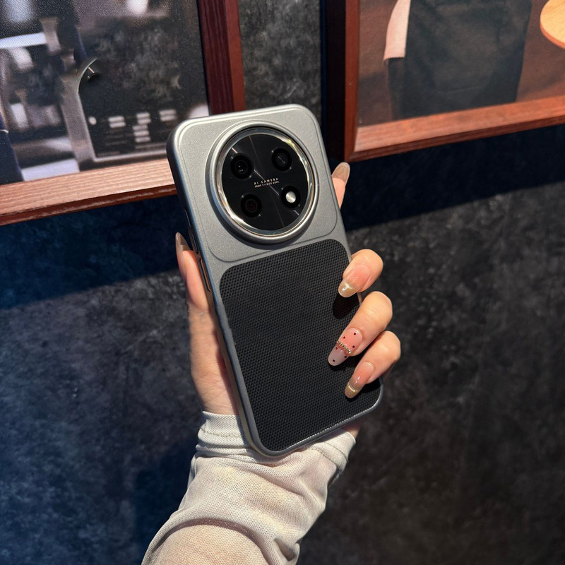 Suitable for Changxiang 90 Huawei Promax Phone Case, Anti-Drop Changxiang 90Pm New Diamond Pattern Case, Lightweight Heat Dissipation Protective Cover, 90Promax High-End Feel, Hw Unisex Simple Plain Leather Anti-Fingerprint Shell