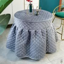 Thickening-plus-plus round roasting oven cover roasting mask fabric small store round table modern simple customizable