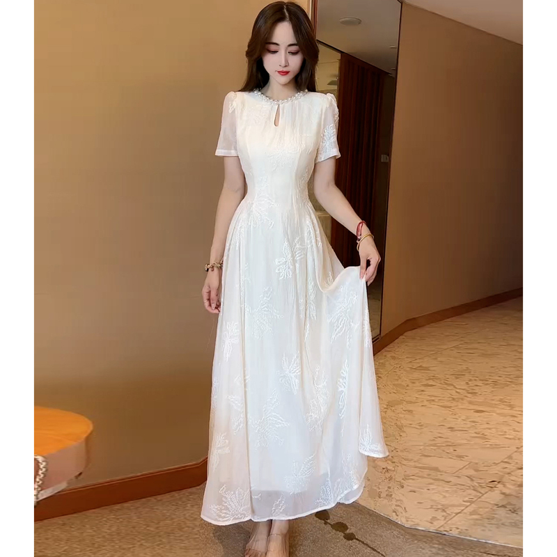 Simple, Elegant and High-End Lace Dress for Women, New Summer Style, This Year's Popular Hot Style, Waist-Cinching, Elegant Long Dress Simple, Elegant and High-End Lace Dress for Women, New Summer Style, This Year's Popular Hot Style, Waist-Cinching, Elegant Long Dress