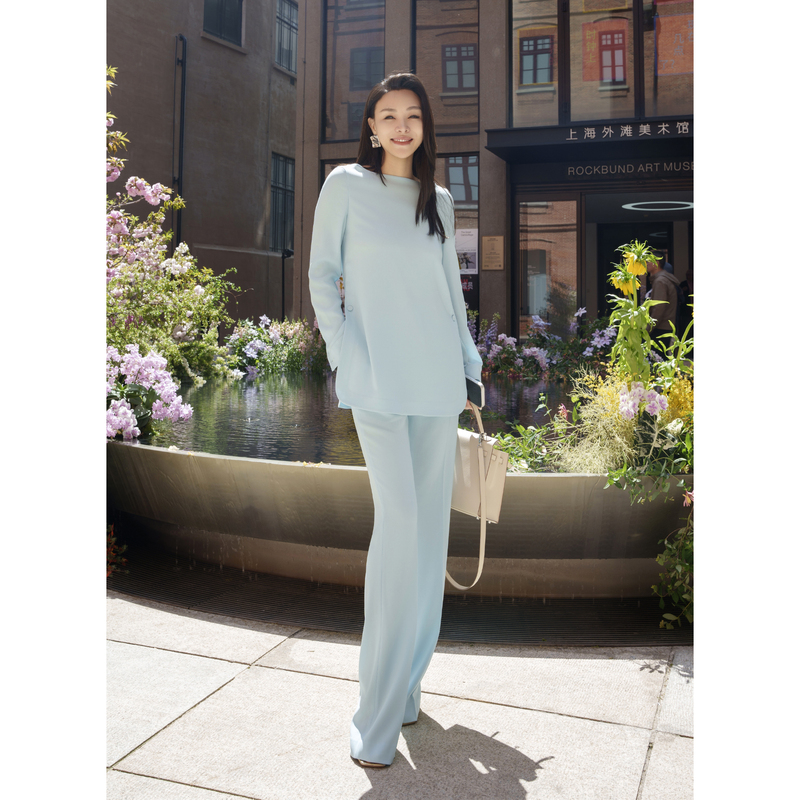 【Yu Shu】Qianjing Ysu High-Waisted Wide-Leg Pants with Draping Effect, Slimming Straight-Leg Commuter Casual Trousers Yx260448