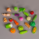 Micro-Landscape Creative Simulation of Catching a Large Goose, Food Play with Vegetables, Cabbage, Radish, Corn, Mushrooms, Pumpkin, Miniature Ornaments