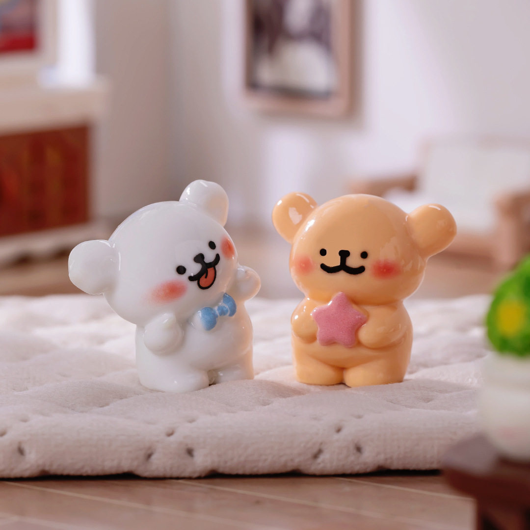Креативные пижамы с микро-ландшафтом, маленькие белые куклы-собачки, украшения, аксессуары, автомобильные настольные станции, маленькие украшения