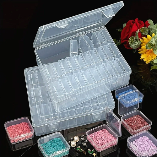 Вместительная и большая прозрачная пластиковая коробка для хранения, электронная тара для маникюра