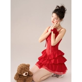 Оригинальная красная юбка, сексуальный корсет, платье, эффект подтяжки