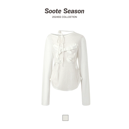 [1/17 Новый продукт] SOOTE Season Original Design Black Bess Strap Слегка ткацкий свитер T -For