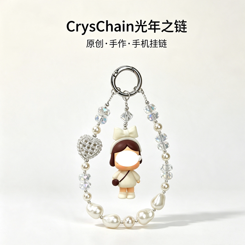 【Crying Baroque】Mobile Phone Lanyard Car Keychain Mobile Phone Pendant Fashionable Mobile Phone Chain
