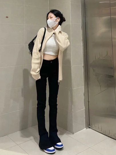 微喇叭裤马蹄牛仔裤子女修身显瘦秋季2025新款高个子春秋加长拖地