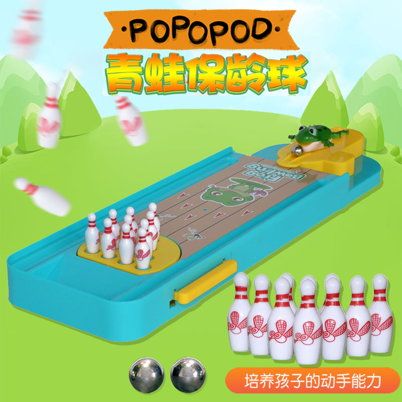 Frog Bowling Toy Children Mini Desktop Basketball Puzzle Decompression Parent-child Boy Game Finger Shooting Machine
