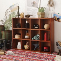 Coffee Cup Show Rack Wall-mounted Wall Containing Shelf Teapot Grid Cabinet Day Style Retro Creative Ins Wind