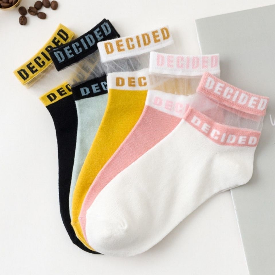 Socks Children Lace Summer Crystal Silk Socks Invisible Socks Slim Korean version Stealth Sox Silk Comfort Socks Woman breathable