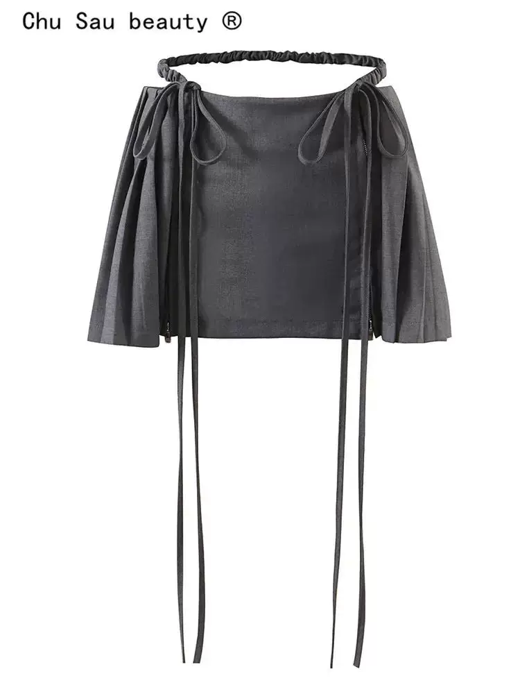 Мини-юбка весны Y2K Sexy New 2024 Pleated для женщин