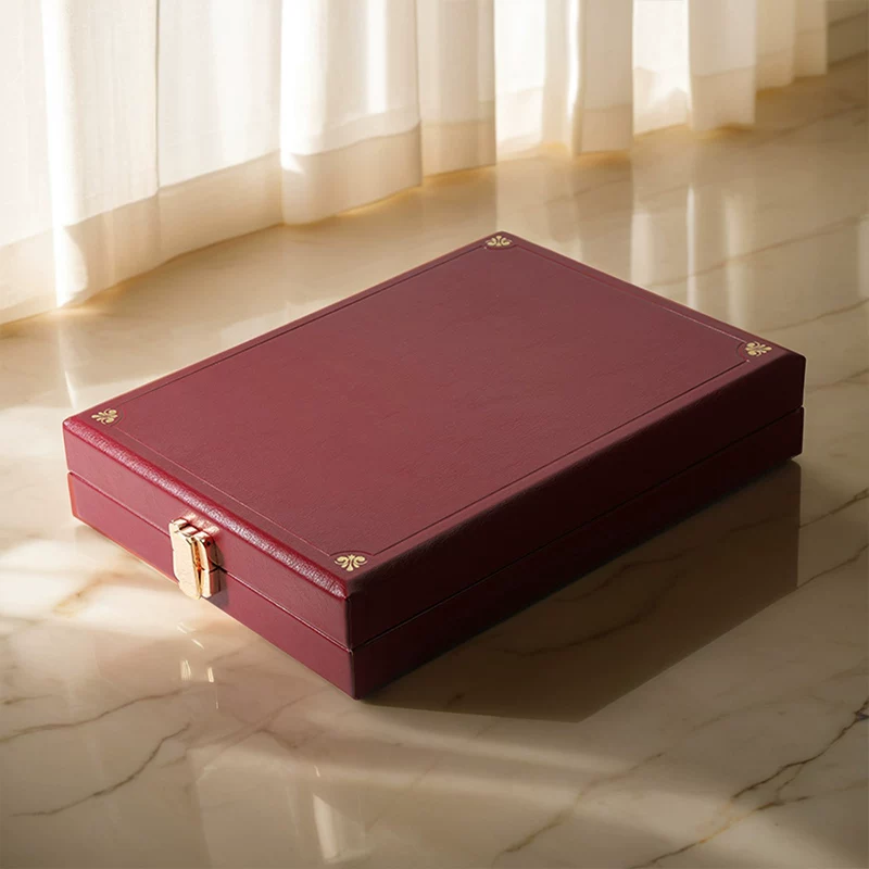 米喀 Jewelry, high-end storage box, rectangular set pearl, storage system, light luxury style, with gem, 3 piece set
