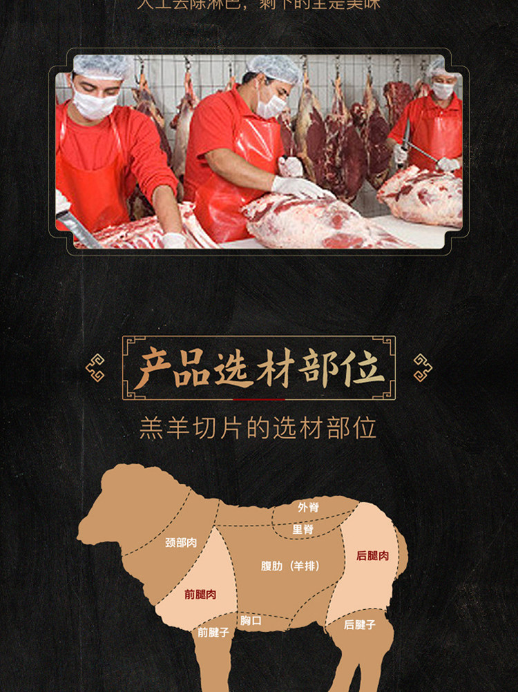 东来顺 鲜嫩羔羊肉卷 500g*3袋 图6