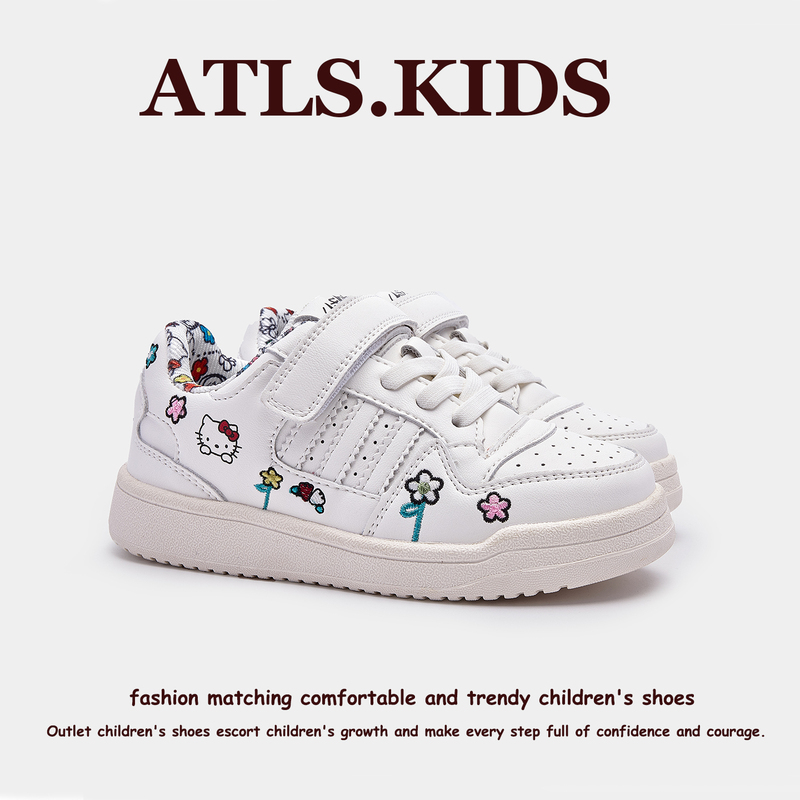 Trendy Children's Sneakers 2026 Spring New Kitty Cat Girls' White Shoes for Older Children, Sports Shoes, Student Shoes Trendy Children's Sneakers 2026 Spring New Kitty Cat Girls' White Shoes for Older Children, Sports Shoes, Student Shoes