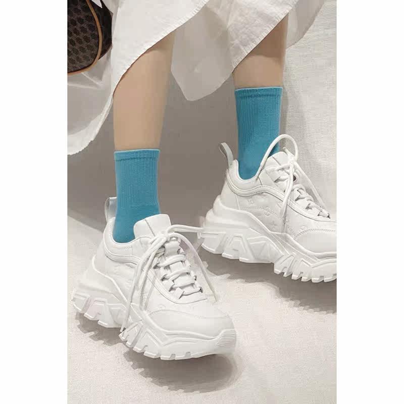 XHGE personality print dumb cute and with early spring fashion Don't make fried chicken good looking version new old daddy shoes