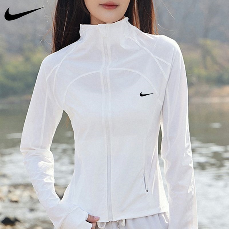 Nike Nike Original Yarn Sun Protection Clothing Women's Outdoor Running Fitness Jacket Slim Fit Anti-Uv Sports Top