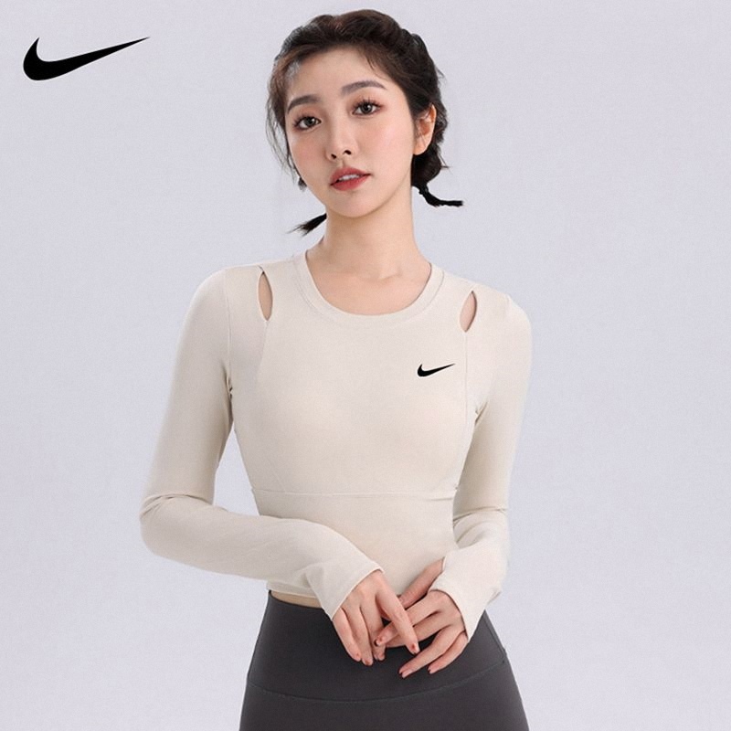 Nike Yoga Clothing for Women, Pilates Training Clothing, Fitness Running Training High-End Sports Top with Chest Pads