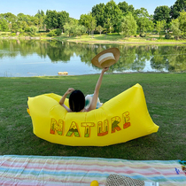 Outdoor inflatable sofa spring outing camping folding chair music festival lazy sofa reclining and sleeping adult portable