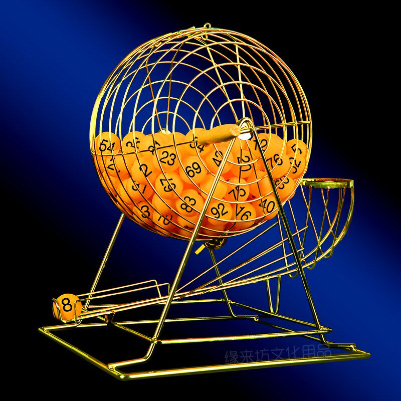 Lucky big turntable two-color ball fish pond number selector large metal lottery machine manual lottery machine