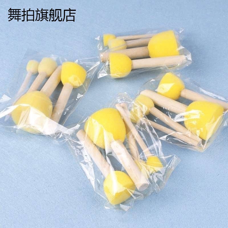 Sponge rod tool painting fine art sponge stick hammer sucking water sponge pattern children painting tool mushroom head seal
