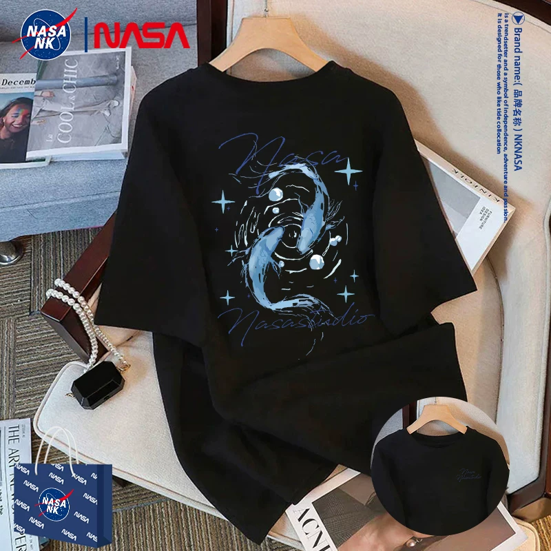 Футболка (NK NASA) летняя хлопковая, короткий рукав, американский стиль