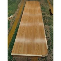 Classroom podium teaching platform podium made of curved wooden small stage kindergarten school dance performance conference room