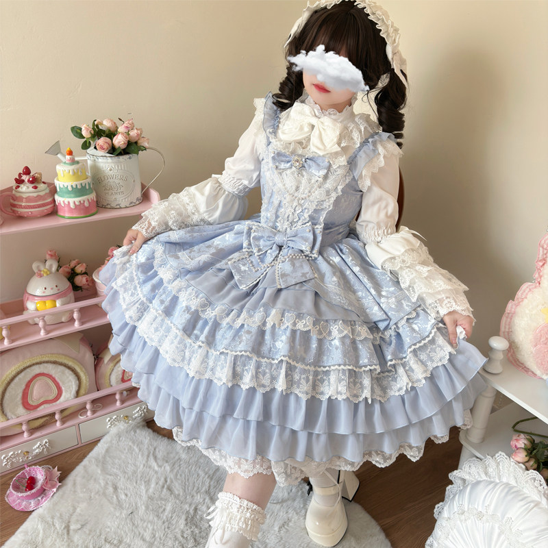 韩菇凉Lolita洋装!缔结恋羽花嫁JSK吊带连衣裙,穿上就是童话女主角!-lolita洛丽塔连衣裙-淘宝好物网