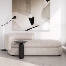 Minimalist new style chaise lounge bedroom bed living room room beauty couch cream style sherpa internet celebrity toffee chair