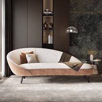 Nordic light luxury new internet celebrity frosted velvet fabric chaise lounge sofa living room room modern bedroom beauty couch