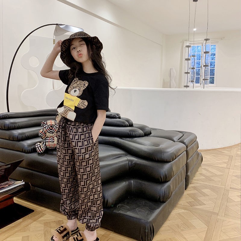 Girls cool handsome wear suit summer dress 2022 new online red - yang pie summer middle - class Korean sports short sleeves