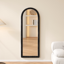 Cream style arched full-length mirror floor-to-ceiling mirror home bedroom full-length mirror simple wall-mounted full-length mirror internet celebrity dressing mirror