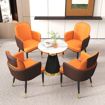 Hotel light luxury dining chair home modern simple stool back coffee restaurant minimalist Bentley negotiation dining table and chairs