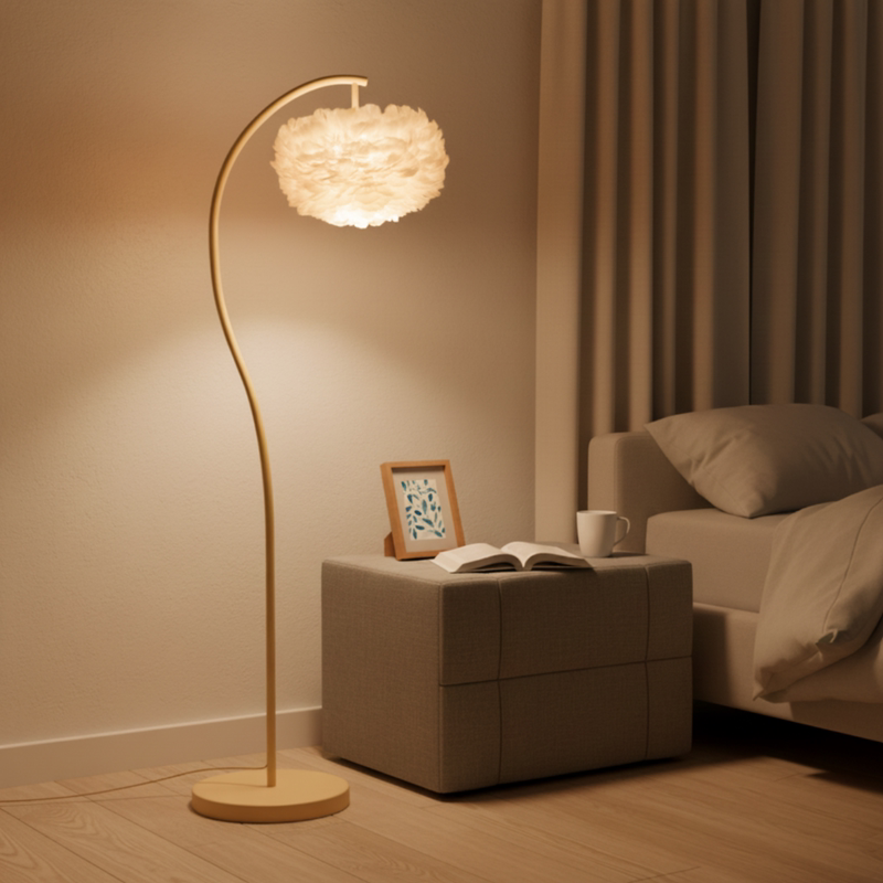 Princess Style Floor Lamp Feather Internet Celebrity Atmosphere Lamp Living Room Bedroom Bedside Standing Lamp Cream Style Floor Lamp Princess Style Floor Lamp Feather Internet Celebrity Atmosphere Lamp Living Room Bedroom Bedside Standing Lamp Cream Style Floor Lamp