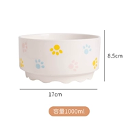 Печата когтя - керамическая нагревательная чаша 1000 мл (рекомендуется для больших собак и семейных семей)