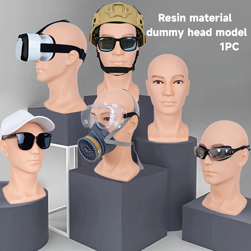 Chuanshang Male Head Model with Bald Head, Wig, Mask, Glasses, Swimming Cap, Display Props, Can Be Injected, Dummy Head Model Chuanshang Male Head Model with Bald Head, Wig, Mask, Glasses, Swimming Cap, Display Props, Can Be Injected, Dummy Head Model