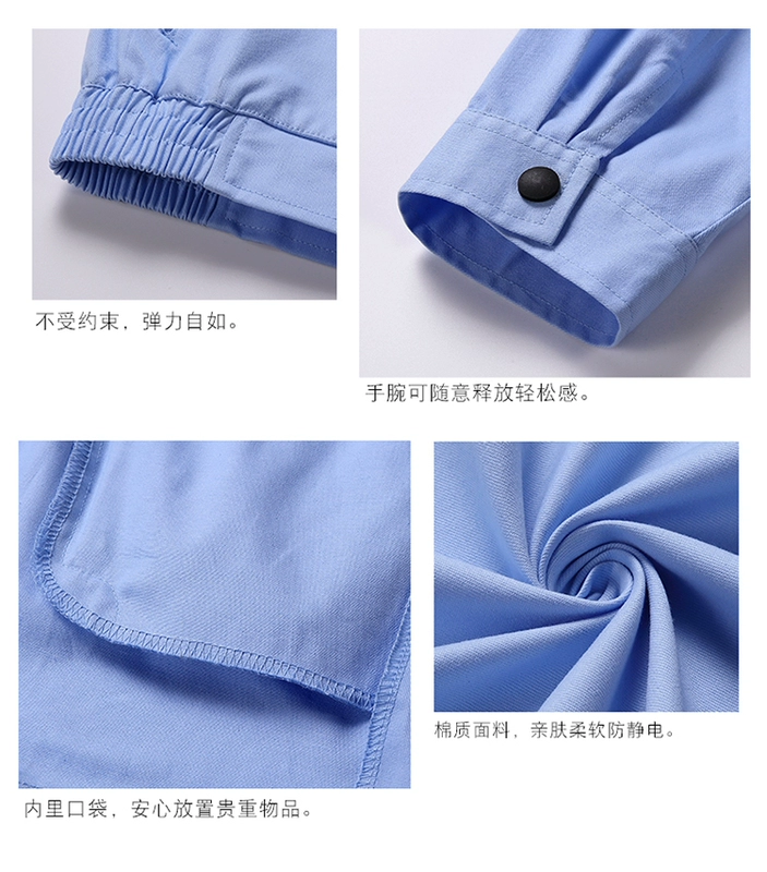 ao bao ho lao dong Quần áo điều hòa cotton nguyên chất, quần áo quạt mùa hè nam nữ, quần yếm làm mát, quần áo đơn dài tay ngắn chống bỏng thợ hàn quần áo bảo hộ lao động quần áo bảo hộ lao dộng