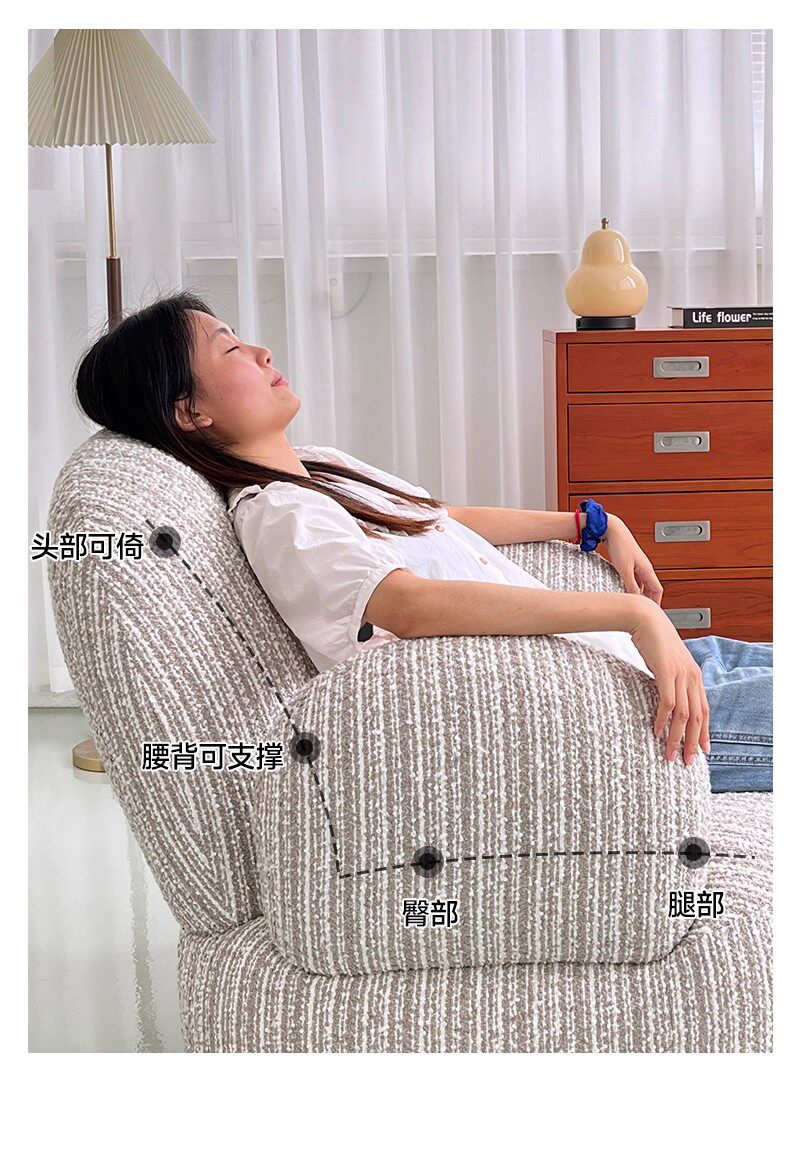 Мягкое кресло 法式小户型家用单人沙发椅现代简约阳台客厅布艺可旋转懒人休闲椅 Other home